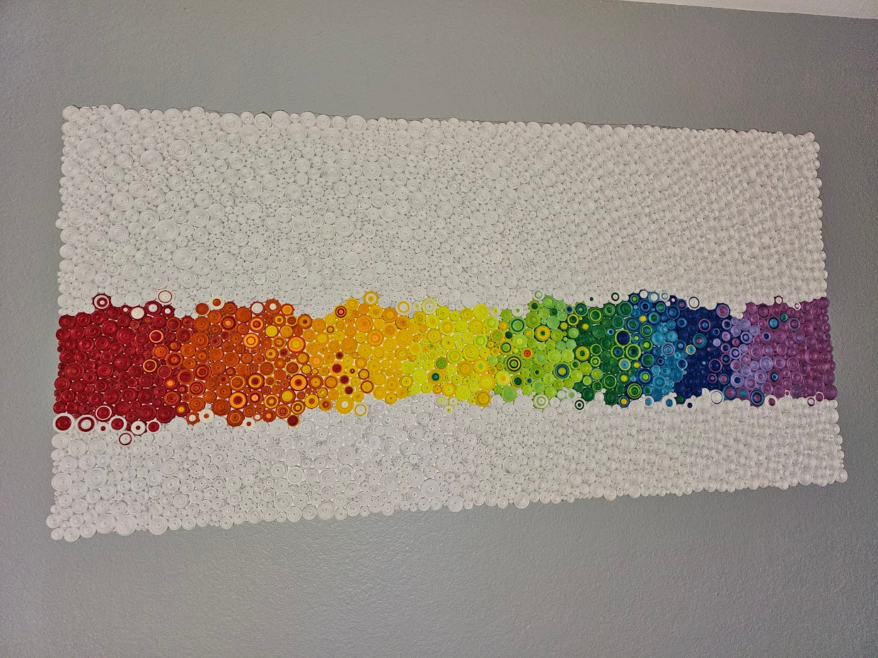 Paper Swirl Canvas Art Rainbow 2x4 ft.