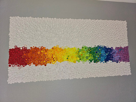 Paper Swirl Canvas Art Rainbow 2x4 ft.
