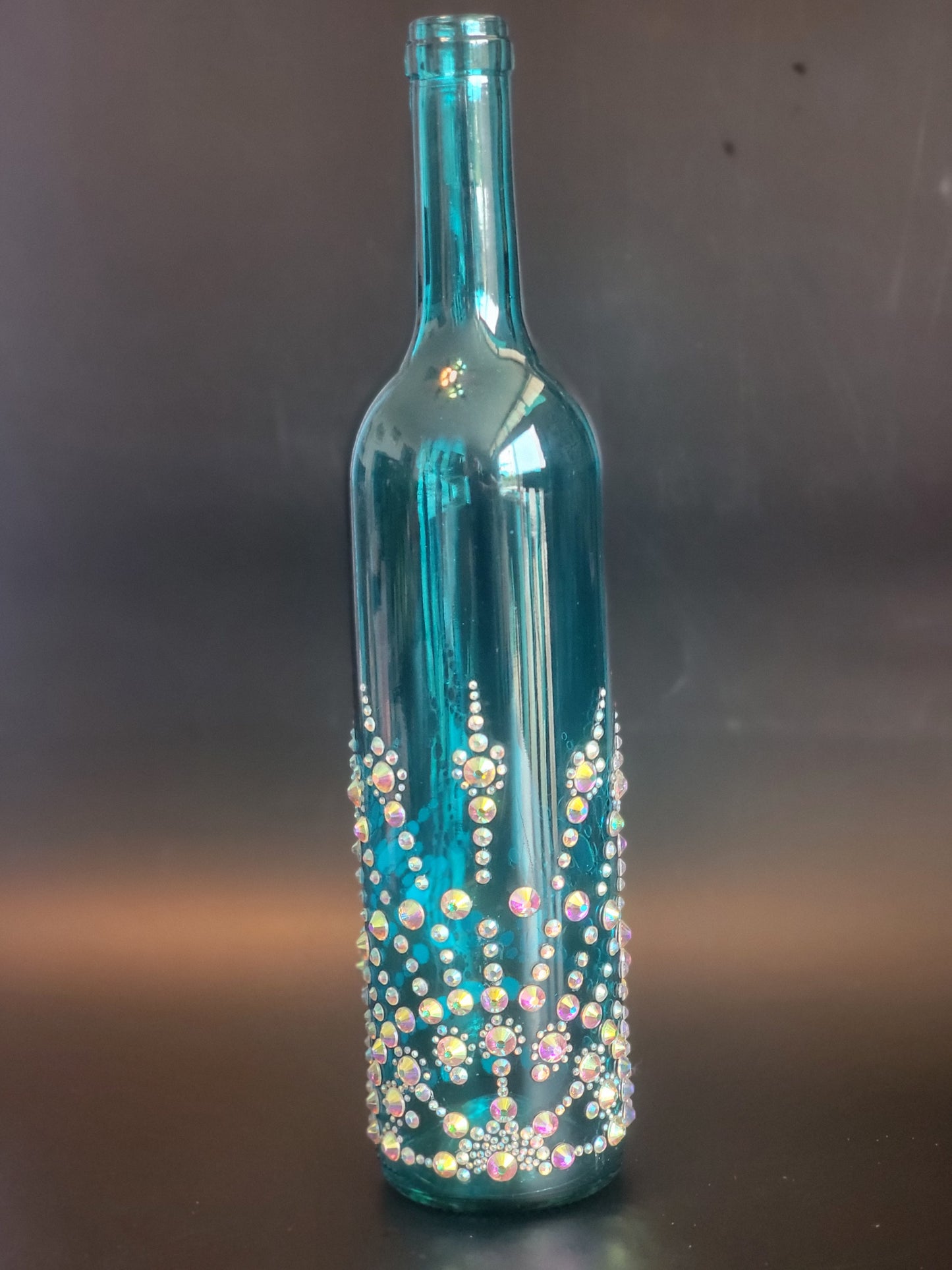 Glass Bottle Sparkle Mandala w/ Lights