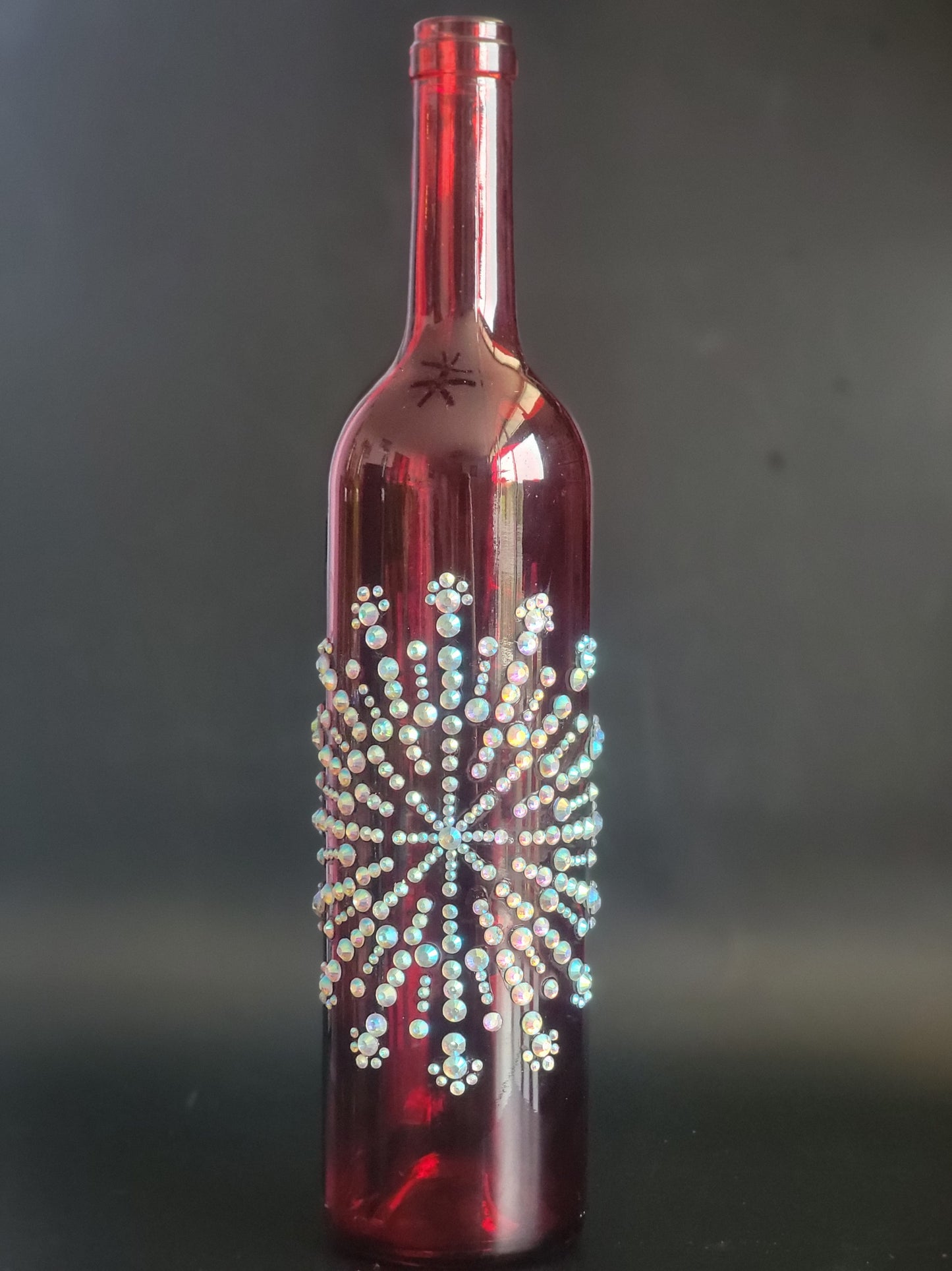 Glass Bottle Sparkle Mandala w/ Lights